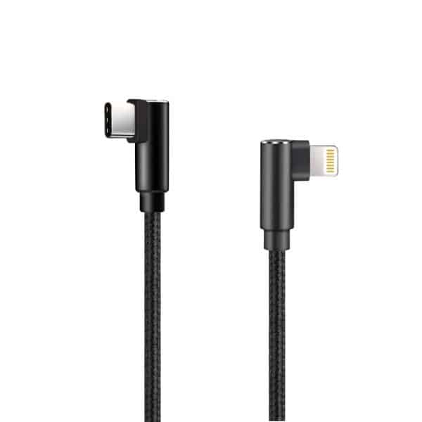 fast charging Right Angle USB C to Lightning Cable