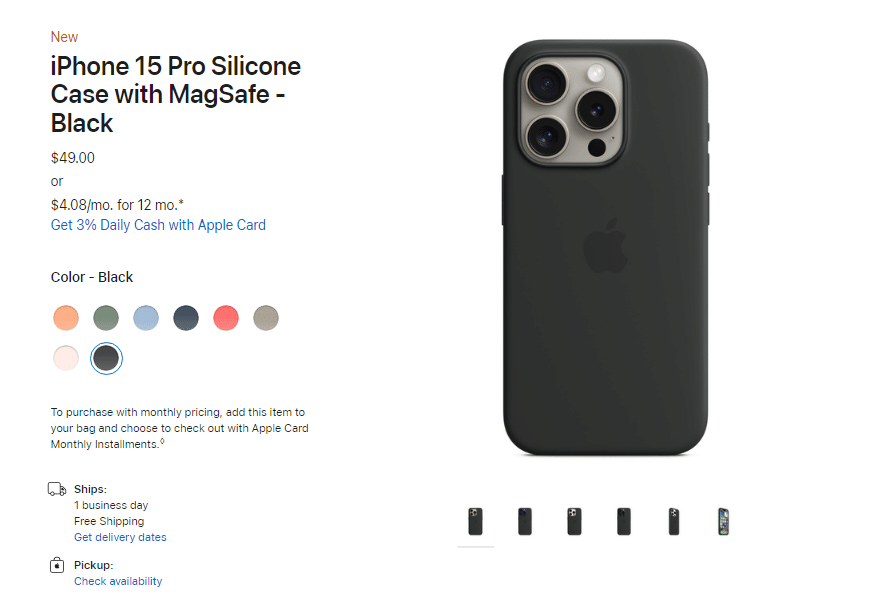 iPhone 15 Pro Silicone Case with MagSafe