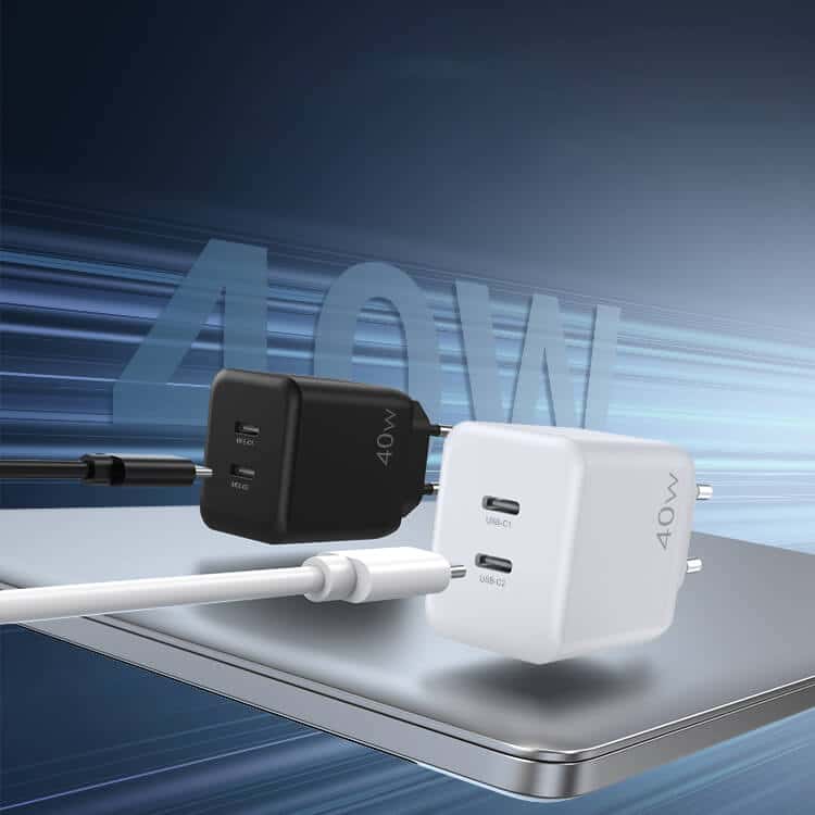 dual usb-c pd wall charger 40w