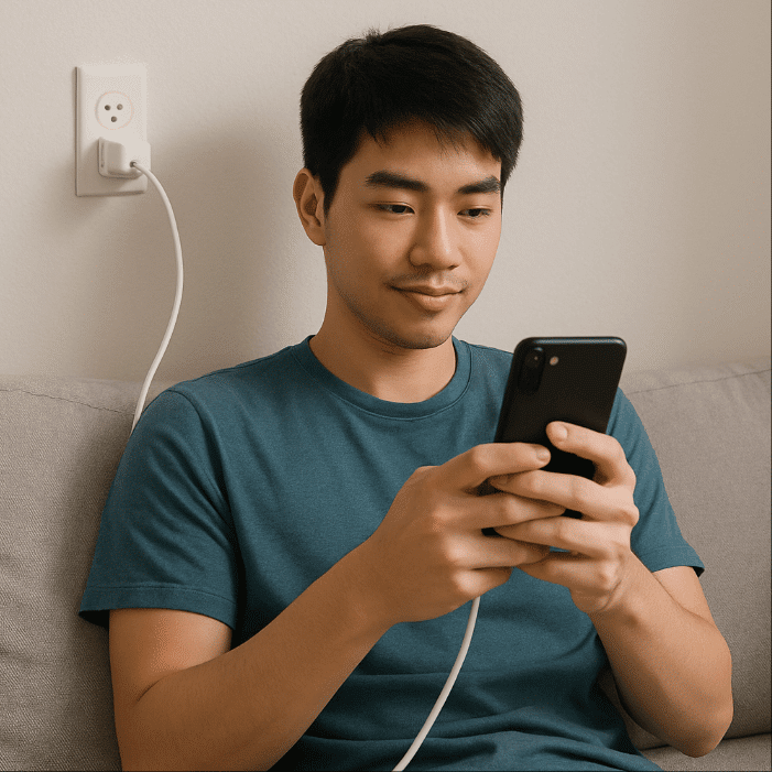 Don't use phone while charging