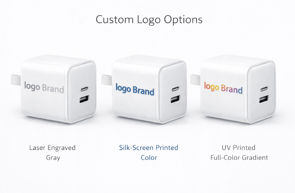 usb c power adapter customize logo brand